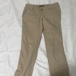 american eagle outfitters stretch beige low rise jeans